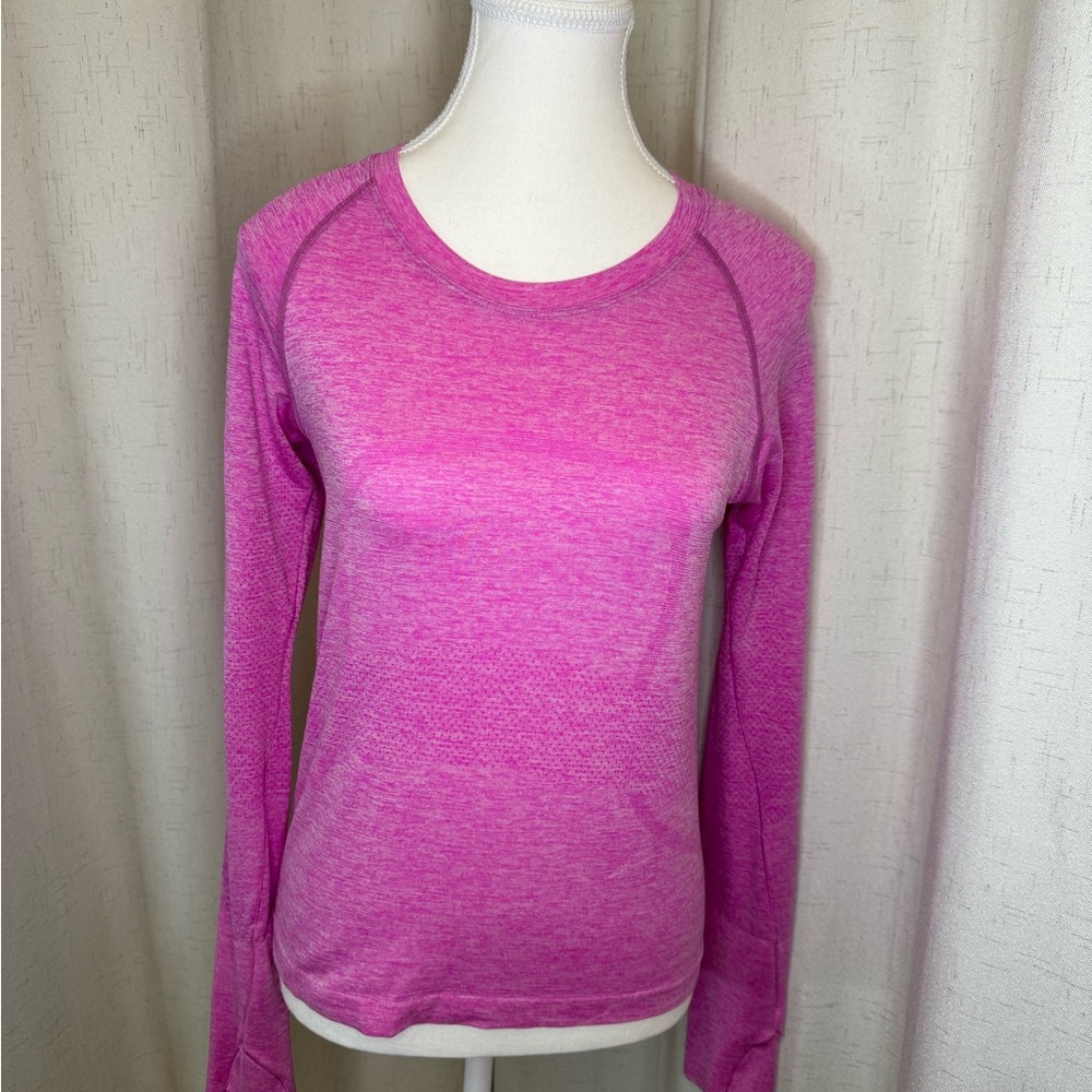 Lululemon Women's Highlight Purple/ lavender  Long Sleeve Swiftly Race Length 6